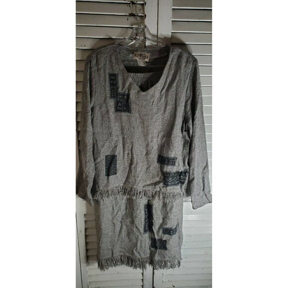 Vintage On The Rocks‎ California 2 Piece Tribal Dress Set Size L - Picture 1 of 6